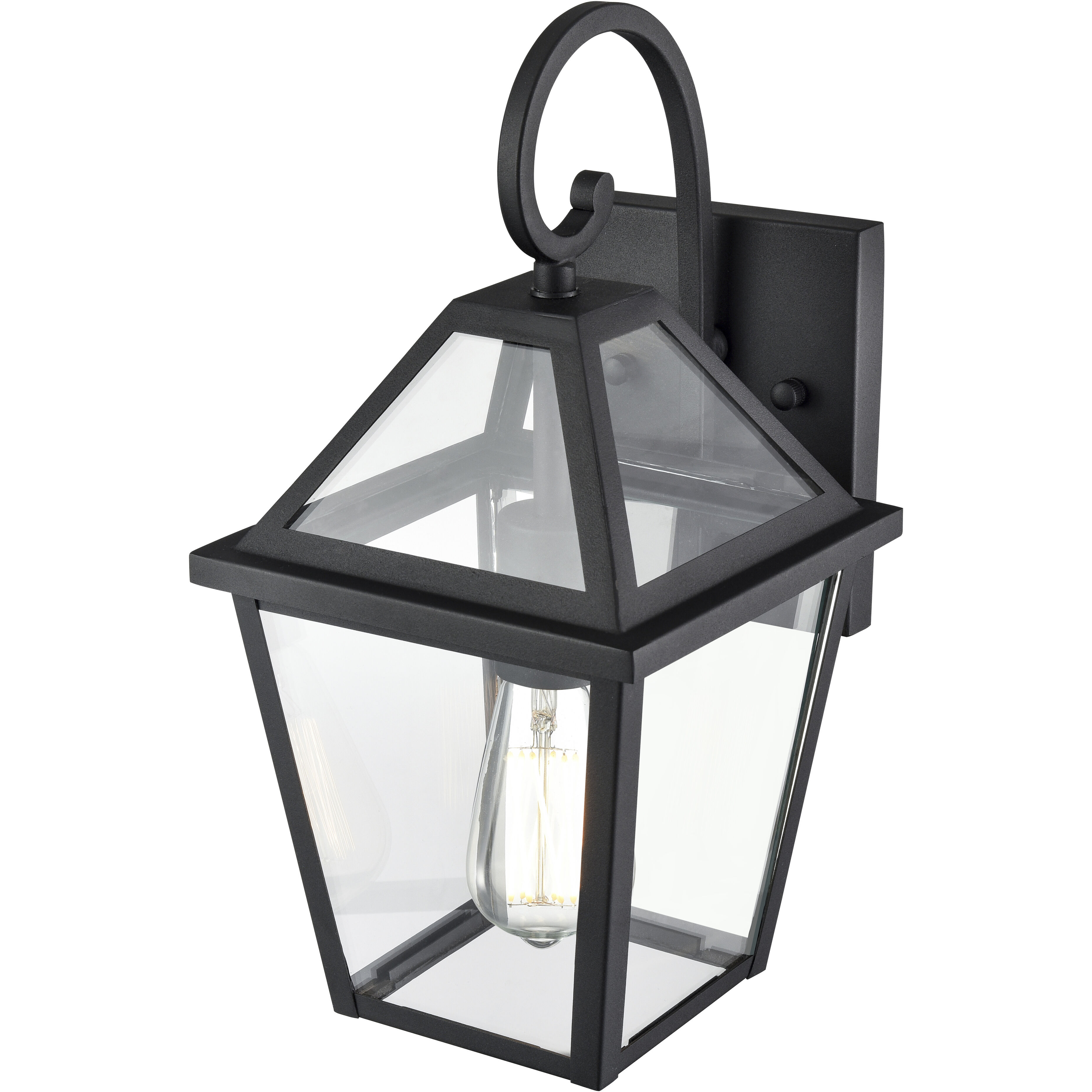 Eston 1 Light 13.75 inch Textured Black Outdoor Wall Sconce
